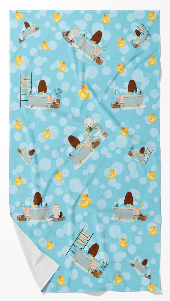Caucasian Shepherd Dog In Bathtub Bath Towel Large Oversized Plush Fitness - Image 8