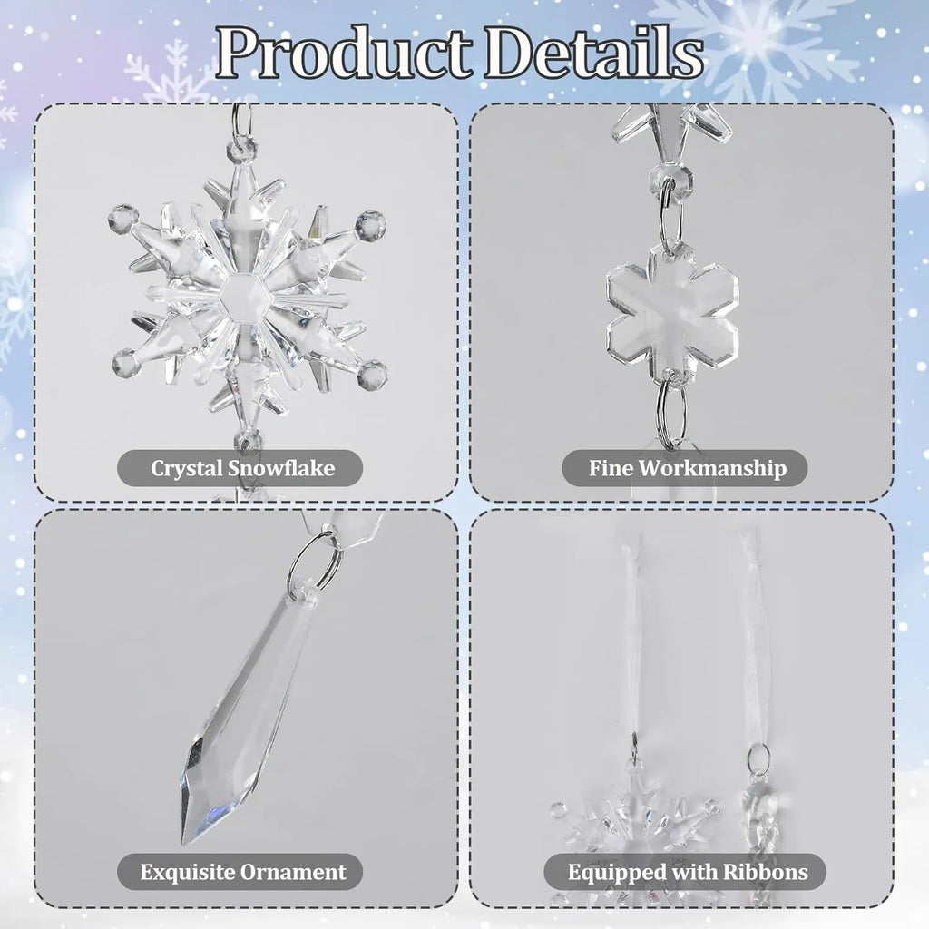 Crystal Ornaments Christmas Tree Decorations 21pcs Christmas Tree Ornaments - Image 4