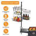 Standing BBQ Storage Caddy Large Capacity Griddle Organizer With Multi Size