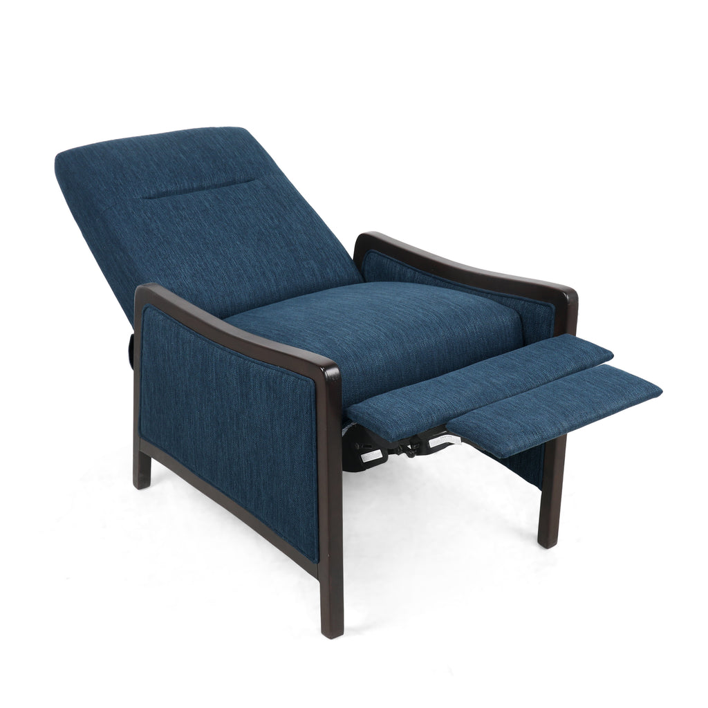 Fabric Recliner Chair Mid Century Modern Recliner Pushback Single Recliner Sofa - Image 5