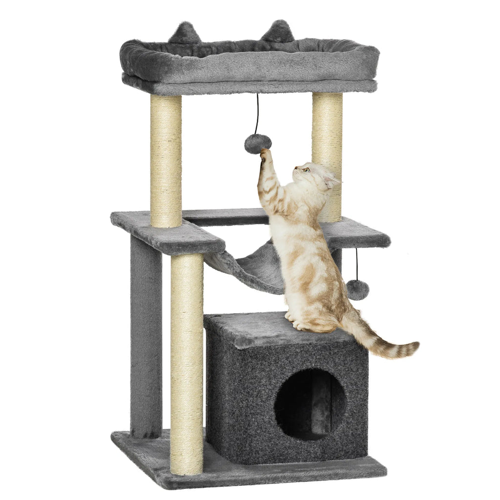 39.25'' Cat Tree Tower Multi Level Kitten House with Scratching Post Condo - Image 5