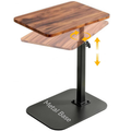 Adjustable TV Tray Table 360 Swivel Shaped End That Slides Under Couch Sofa