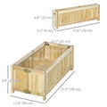 Foldable Elevated Planter Box Wooden Raised Garden Bed for Backyard Patio to