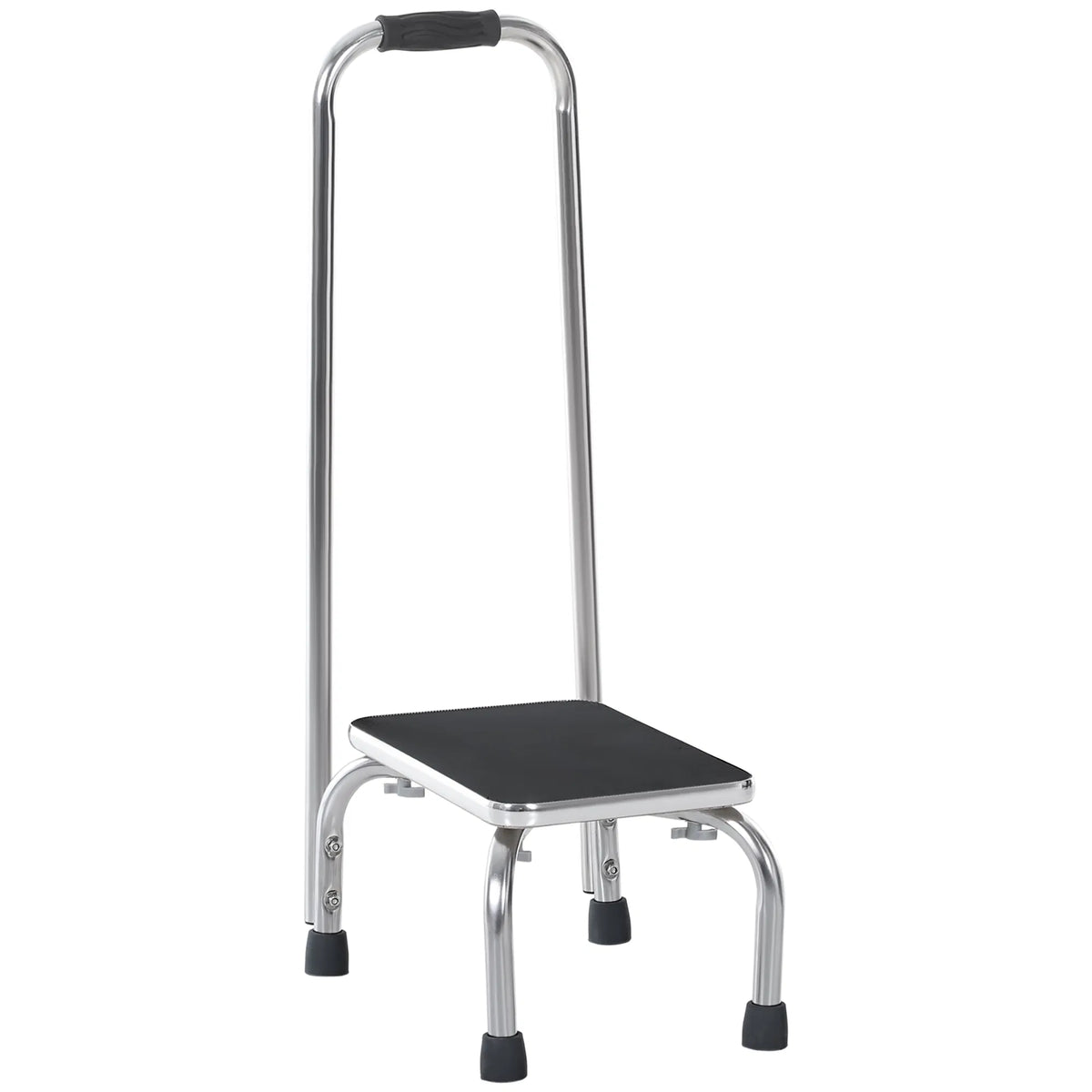 Metal Step Stool with Handle 1 Step Ladder Wide Anti Slip for Outdoor Indoor