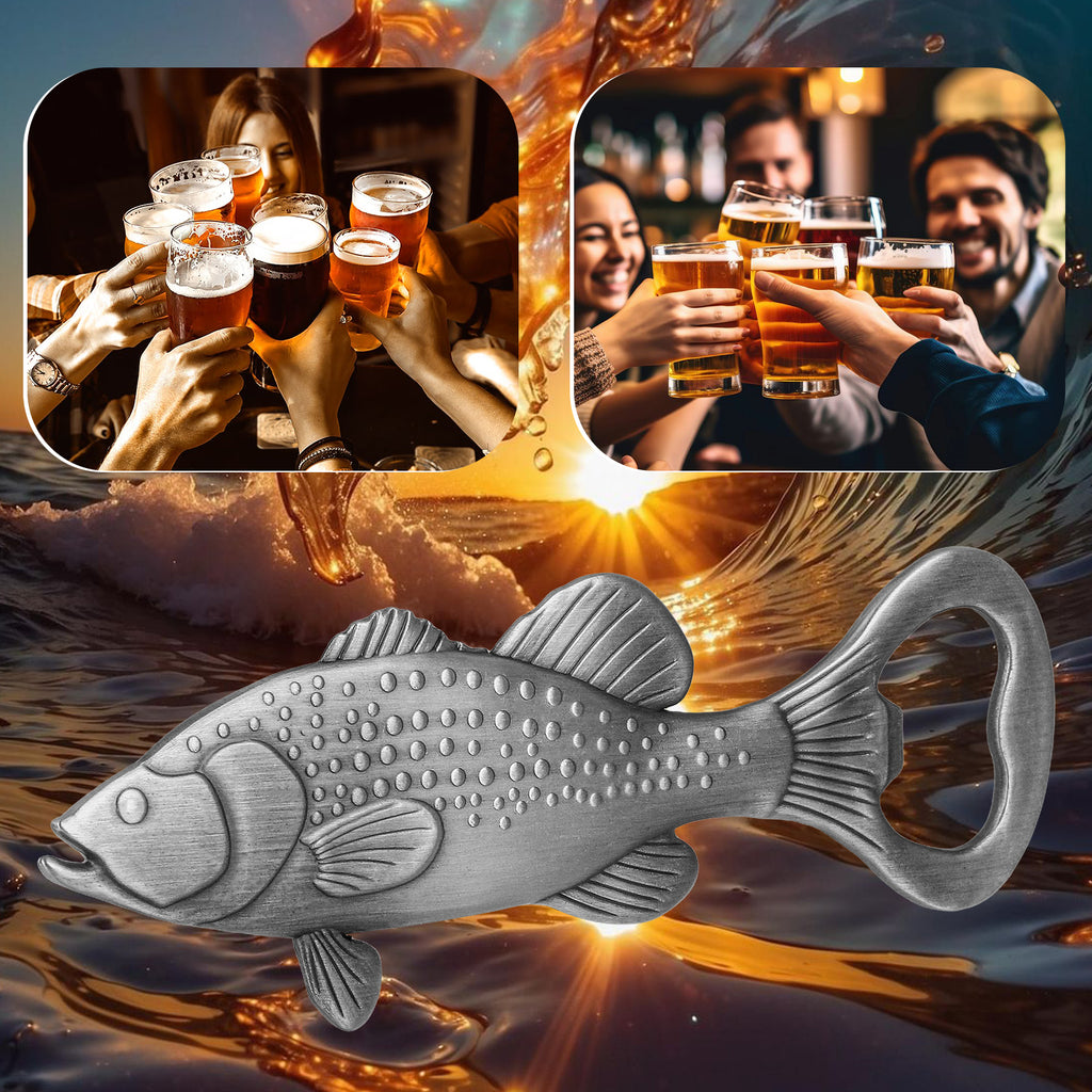 Creative Sea Bass Bottle Opener With Velvet Bag Exclusive Gift For Fishing - Image 4