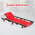 4 Level Adjustable Backrest Mechanic Rolling Creeper Heavy Duty 6 Swivel