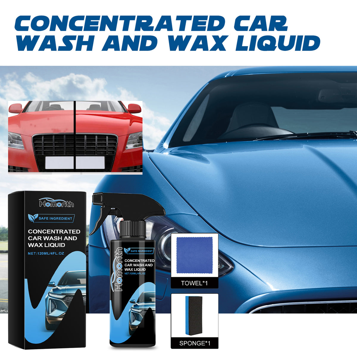 Car Cleaning Care Kit Decontamination Scratch Restoration Wash