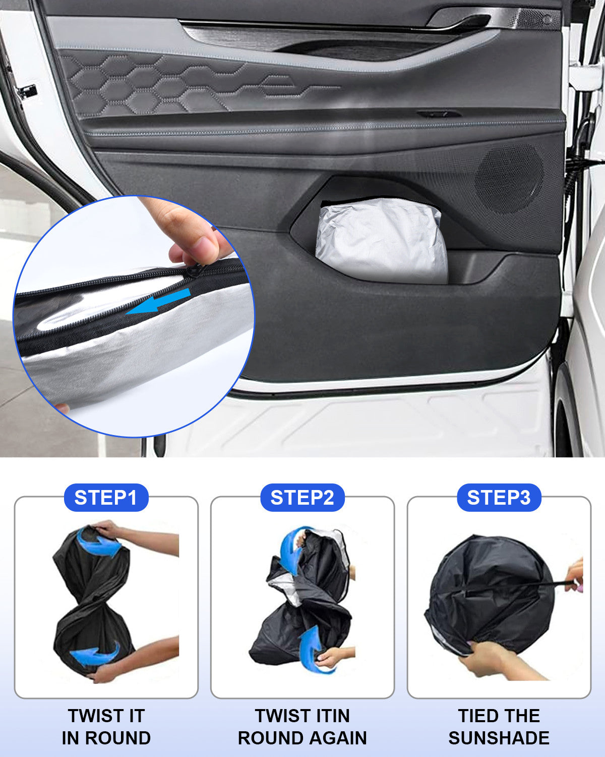 Car Windshield Sunshade Foldable Fit Ford Edge 15 24 Visor UV Block Shield Cover - Image 5