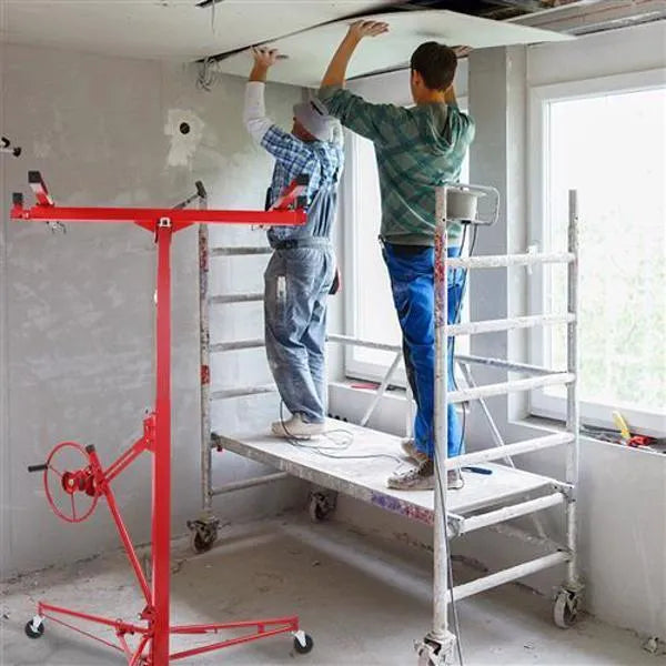 16FT Drywall Lifter Panel Hoist Jack Rolling Caster Construction Lockable 150lbs - Image 5