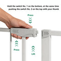 Baby Gate With Cat Door 29 44 1" Metal Pet For Stairs Doorways Pressure