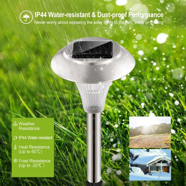 4packs solar garden lights outdoor in use lifestyle