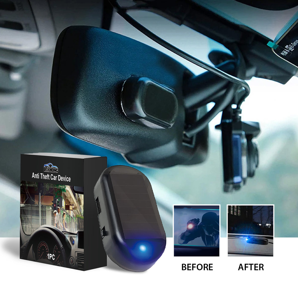 Car Security Warning Light LED No Wire Motion Sensing Alarm - Image 4