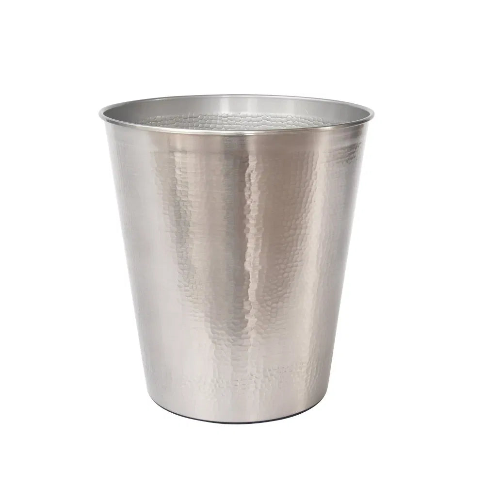 Trash Can Silver Hammered Finish - Image 3