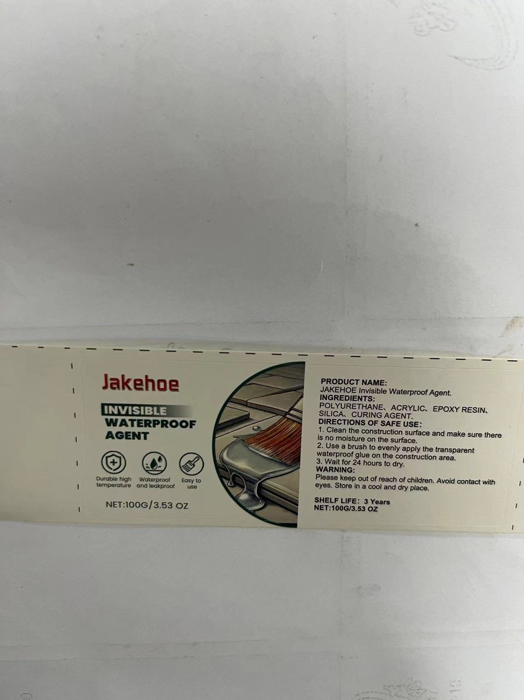 JAKEHOE Clear Waterproof Repair Adhesive Kit 1 Set