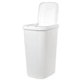 13.3 gal Touch Lid Trash Can White with Decorative Texture (2 Pack)(Shipment