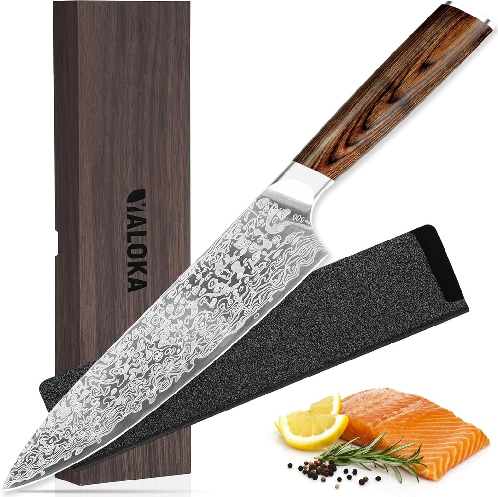 Japanese Vanadium Steel Chef Knife 7.8 INCH Sharp Kitchen Knives With Laser