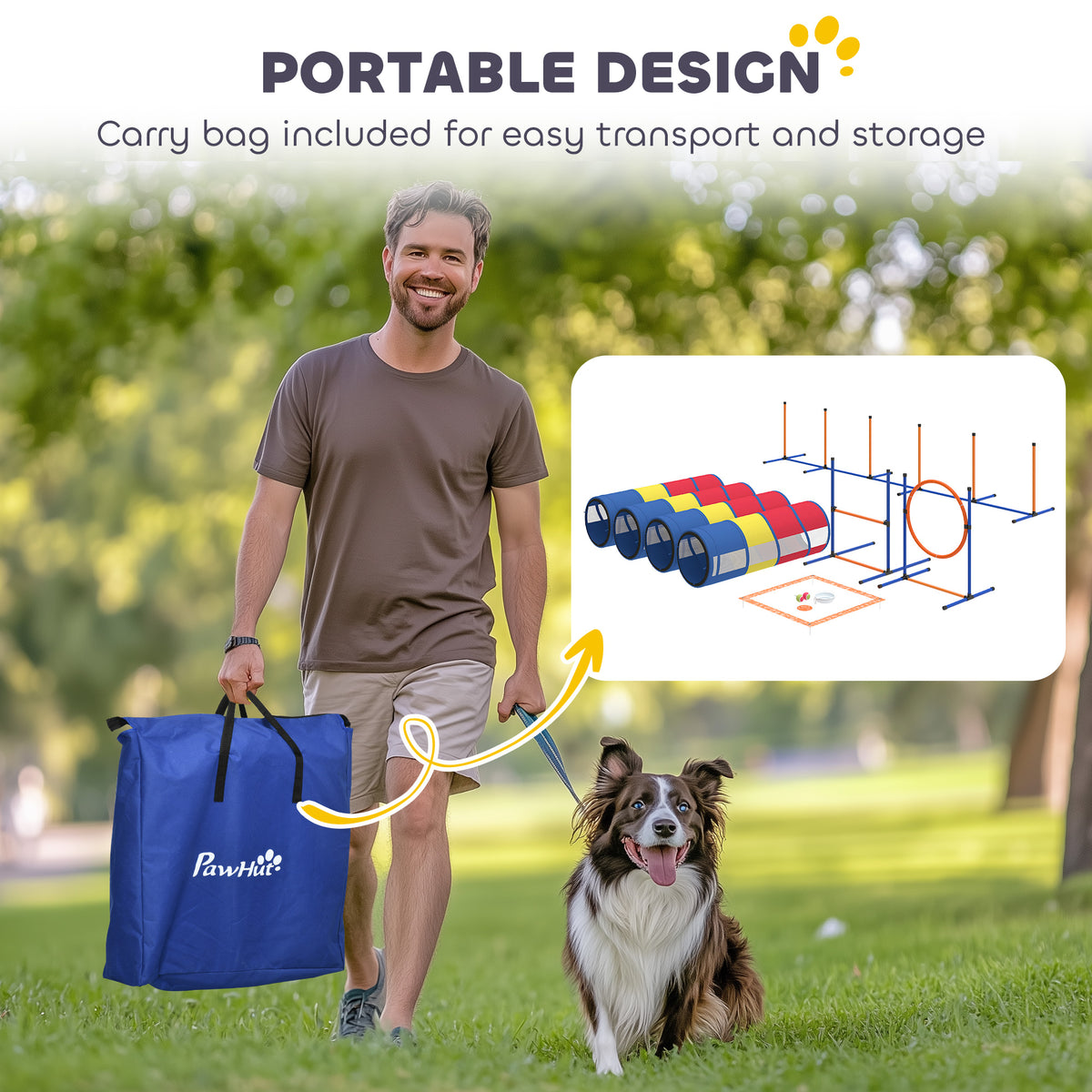 Dog Agility Training Equipment 12 Piece Dog Obstacle Course with Adjustable - Image 5