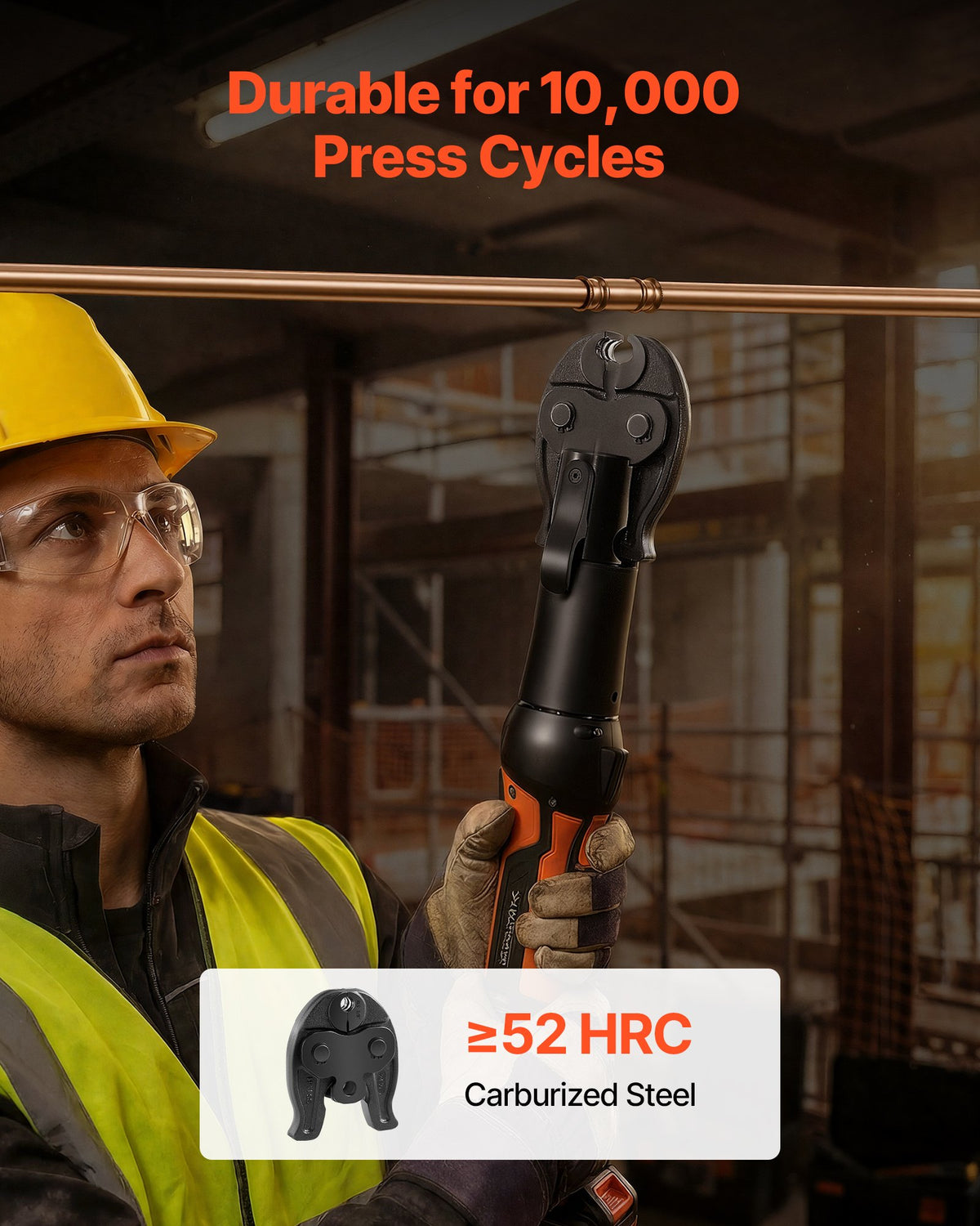 3/8" Press Jaw For Compact Series Press Tools 52 HRC Hardened Steel Pressing - Image 4