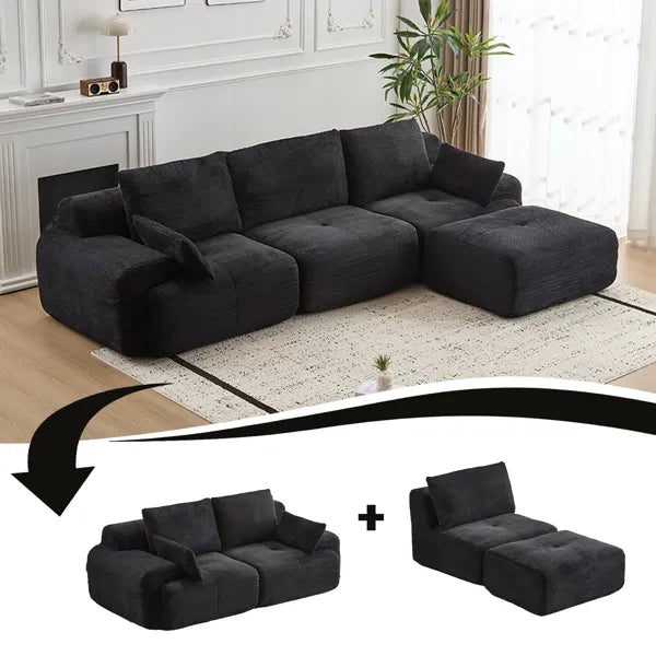 Modern Memory Foam Compressed Sofa Large Sectional Couches for Living