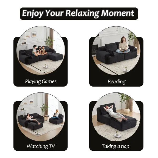 Modern Memory Foam Compressed Sofa Large Sectional Couches for Living - Image 2
