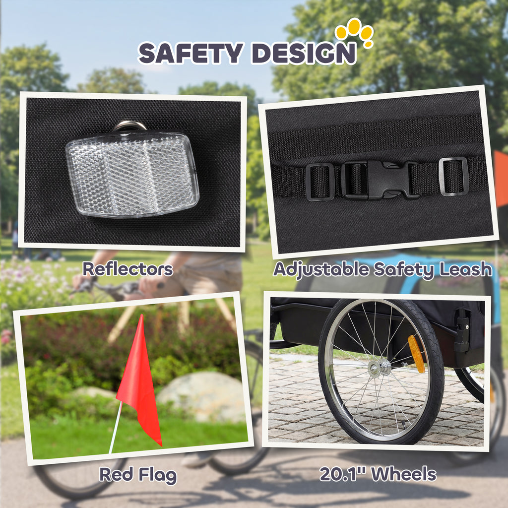 dog bike trailer pet cart detail and structure