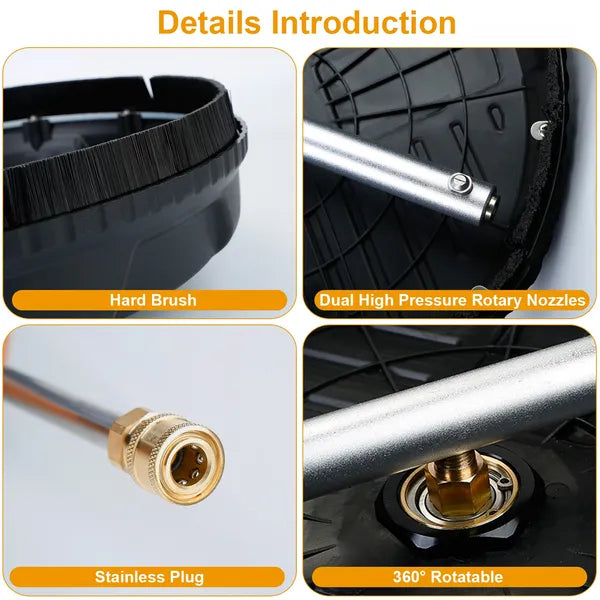 15in Power Washer Surface Cleaner High Pressure Flat Surface Cleaner 4000PSI - Image 3