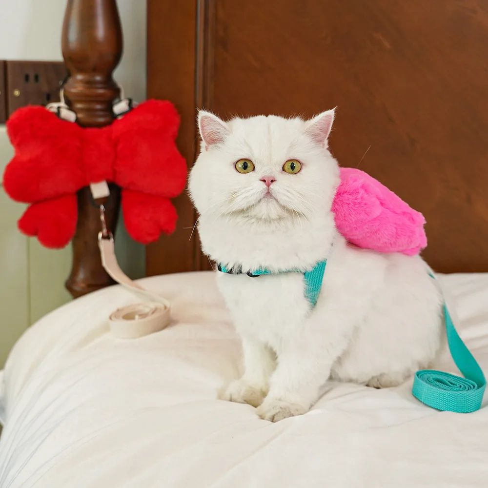 Pet Bow Chest Strap Traction Rope Walking Dog Rope Dog And Cat Going Out Cute - Image 4