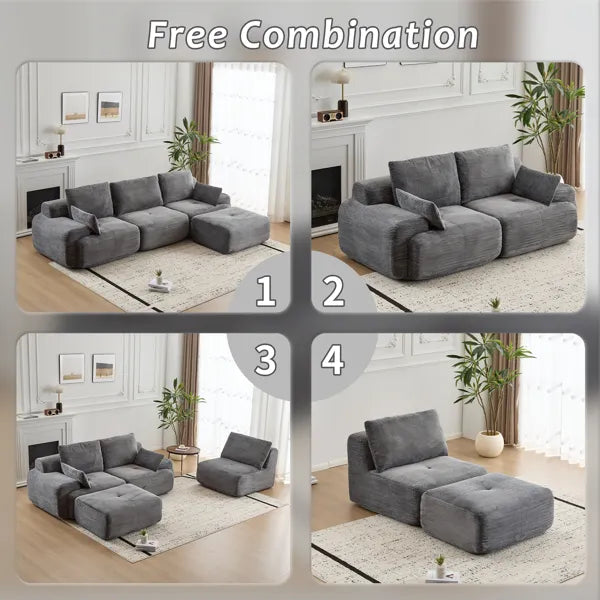 Modern Memory Foam Compressed Sofa Large Sectional Couches for Living - Image 2
