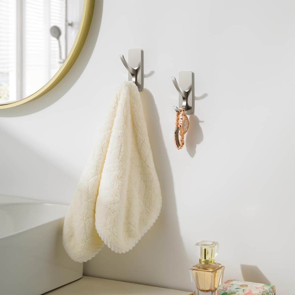 Self Adhesive Towel Hooks Extra Strong 13LB Stainless Hook For Hanging Loofah - Image 2