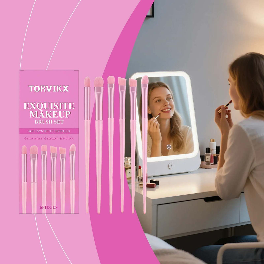 TORVIKX 6 Piece Makeup Brush Set 6 Pieces - Image 5
