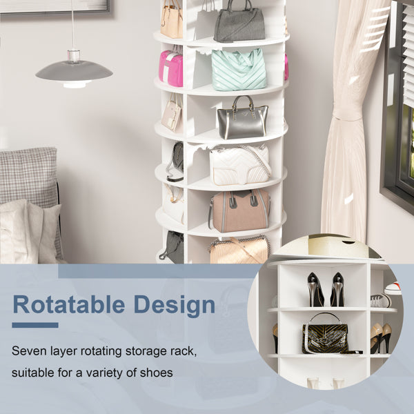 7-Tier Rotating Shoe Storage Tower
