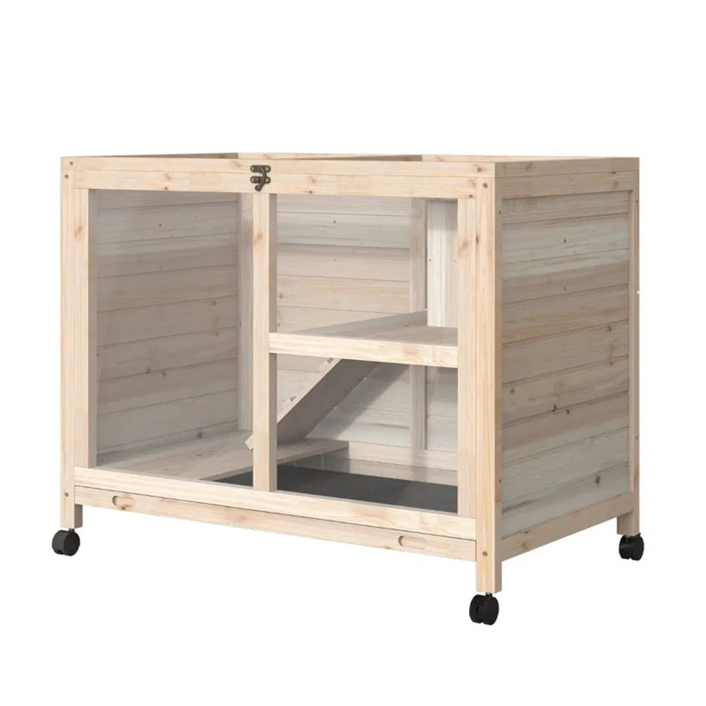 Pet cage /Wood Rabbit Hutch Natural ( Amazon Shipping)(Prohibited by WalMart) - Image 4