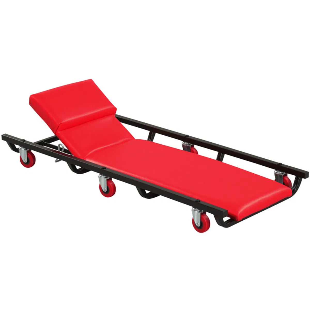 4 Level Adjustable Backrest Mechanic Rolling Creeper Heavy Duty 6 Swivel - Image 5