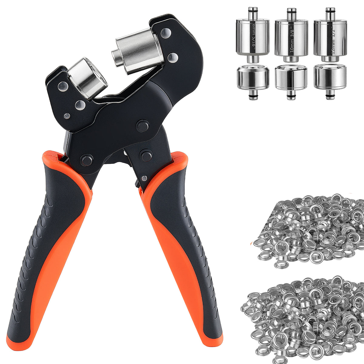 Grommet Tool Kit 5/16" 3/8" 1/2" 900 PCS Grommets Eyelet Tool Kit With Eyelets - Image 4