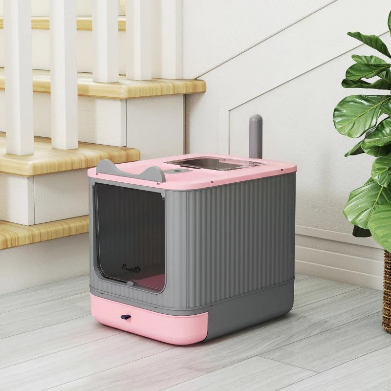 Cat Litter Box With Lid Enclosed Litter Box For Medium Cats Front Entry And - Image 3