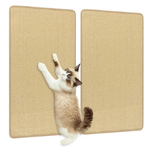 2 Pack 32"x20" Natural Sisal Cat Scratching Mats Multifunctional Resting &