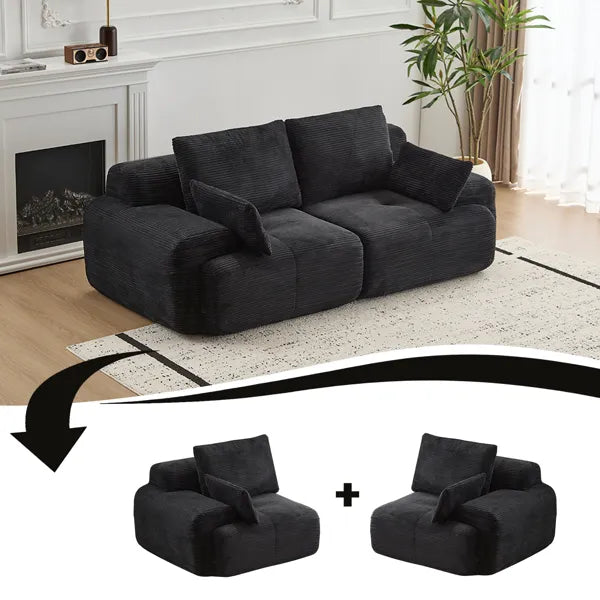 Modern Memory Foam Compressed Sofa 2 Seater Large Sectional Couches for Living - Image 3