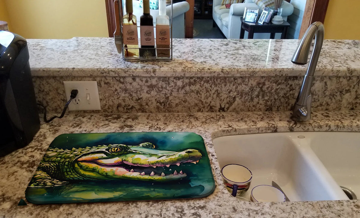 Alligator Dish Drying Mat Absorbent Dish Drying Mat Pad for Kitchen Counter - Image 2