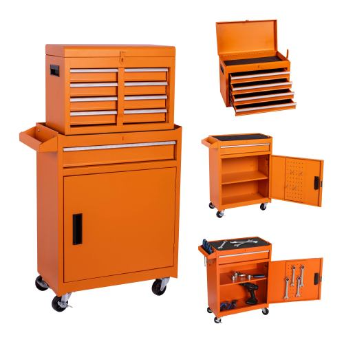5-Drawer Rolling Tool Chest with Detachable Top Box