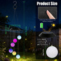 Solar Ball Wind Chime 7 Color Changing Wind Chime for Outside IPX4 Waterproof