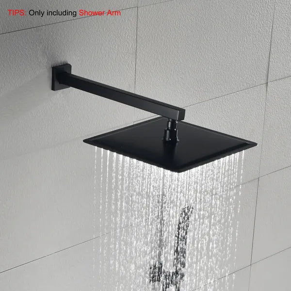 Shower Arm With Flange 1/2 NPT Tapered Threads Rain Shower Head Arm Wall - Image 2