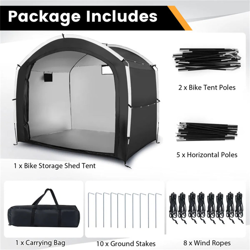 7.2x5.1ft outdoor bike and utility storage tent product view 9