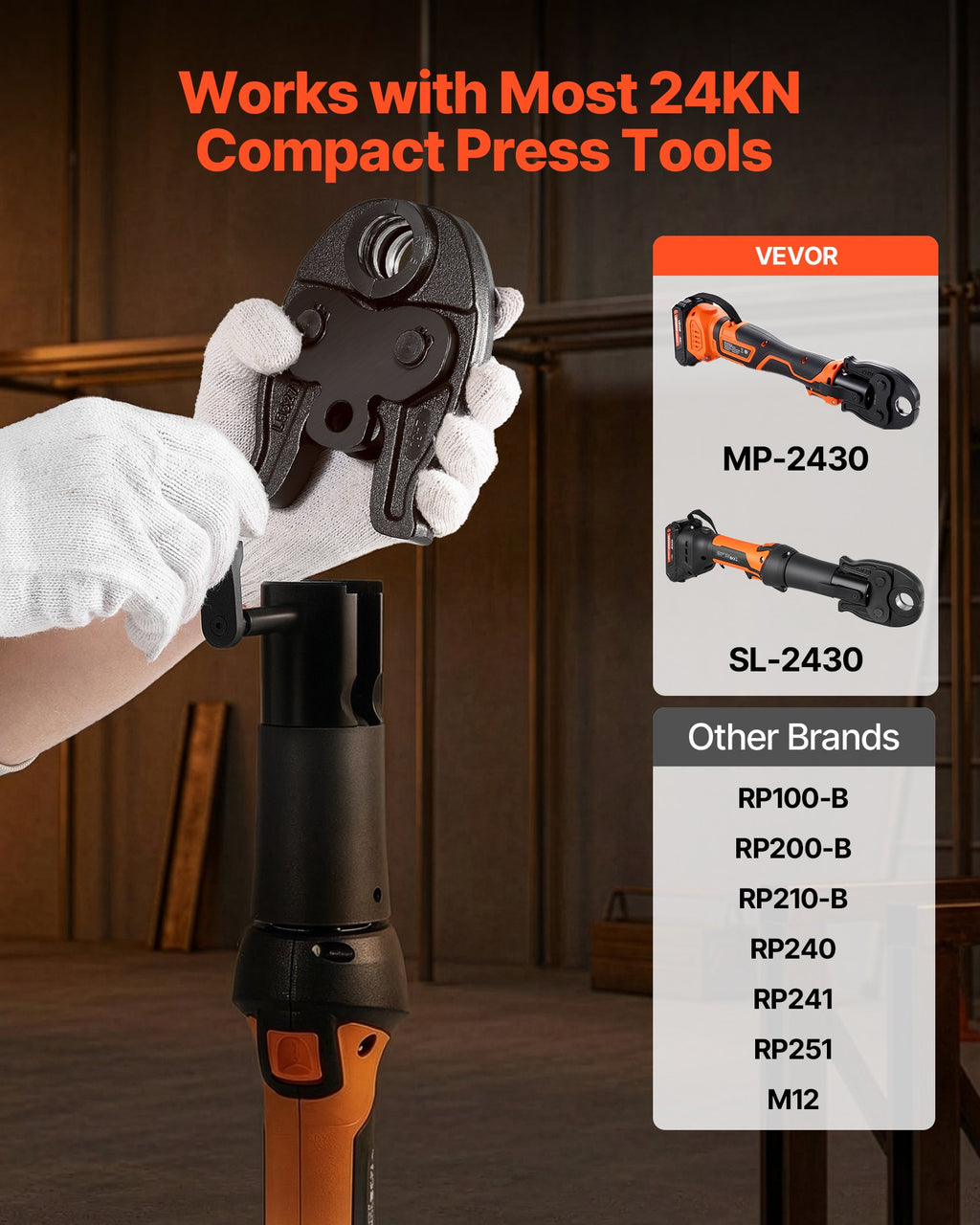 7/8" Press Jaw For Compact Series Press Tools 52 HRC Hardened Steel Pressing - Image 4