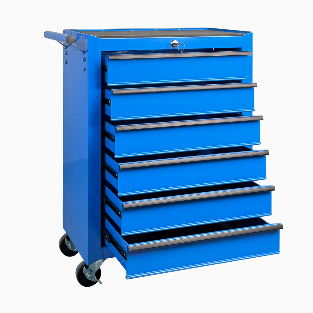 Rolling Metal Tool Chest with 6 Drawers 20" 6 Drawer Tool Chest Cabinet with - Image 2