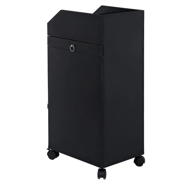 Hair Salon Storage Cart with Wheels & 3 Hair Dryer Holders & 4 Drawers & Lock & - Image 3