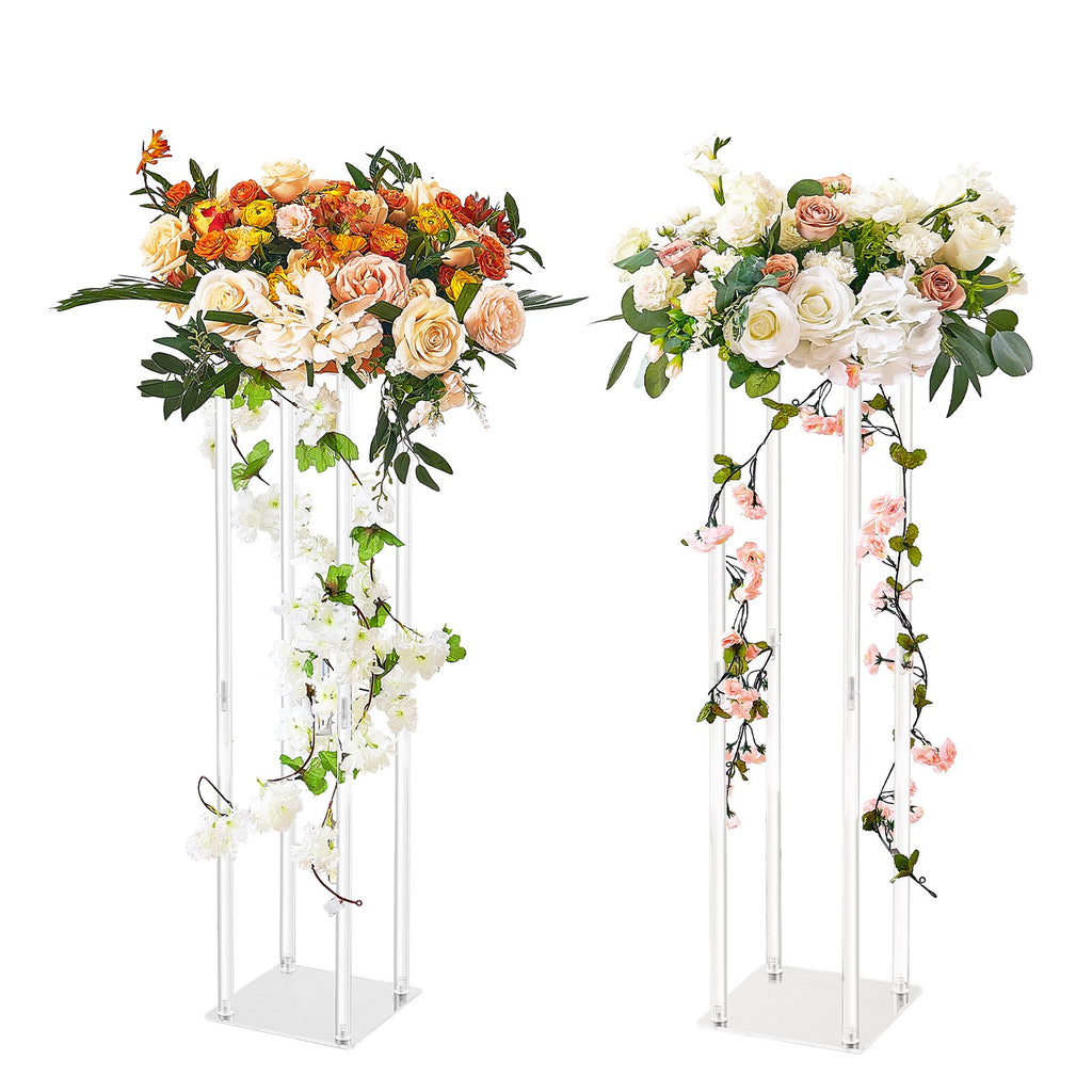 2PCS 31.5inch High Wedding Flower Stand With Acrylic Laminate Acrylic Vase - Image 5