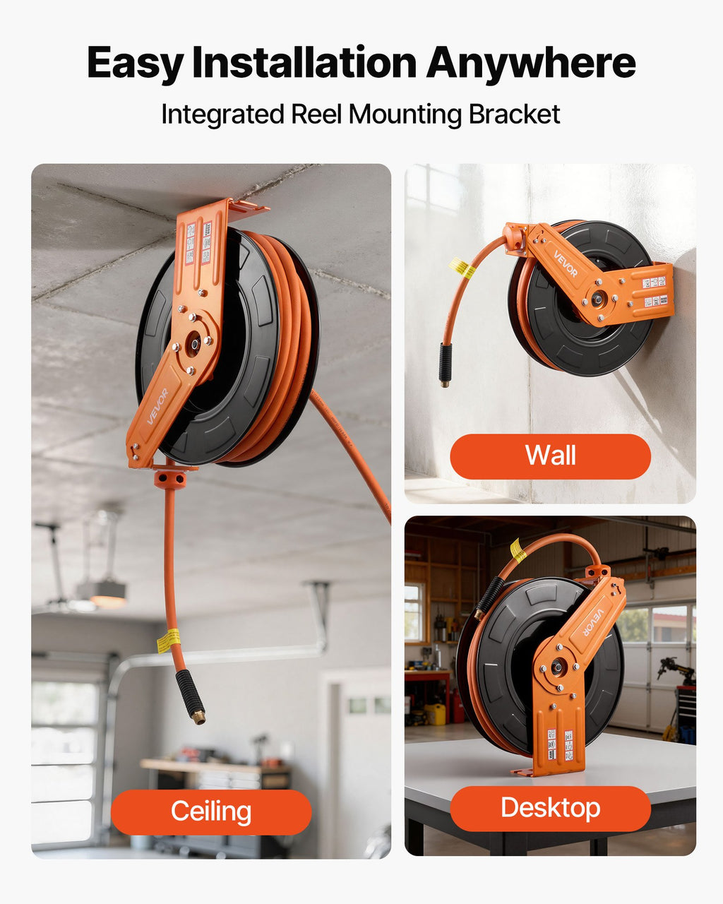 retractable air hose reel inch dimensions and features