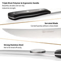 8 Piece 4.5 Inch Steak Knife Set Carbon Steel Double Bevel With Eco Friendly