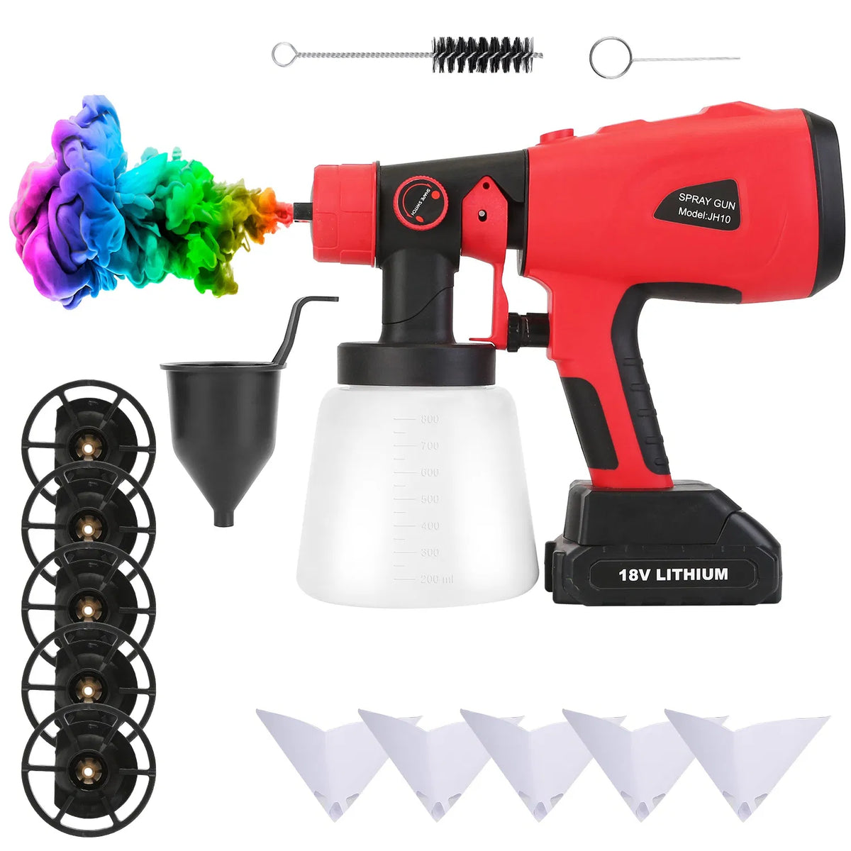 Battery Powered Electric Paint Sprayer HVLP Spray Painting Gun Handheld Painter