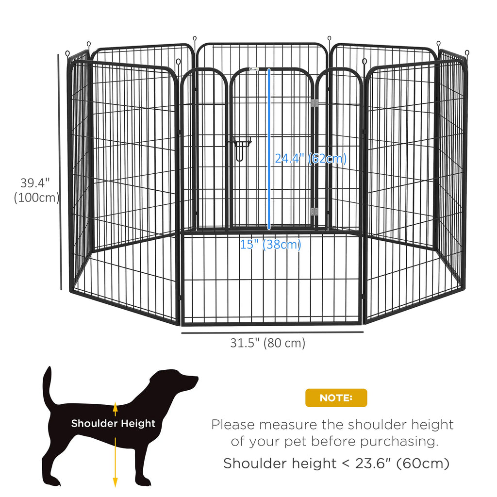 8 Panel Pet Playpen Play Yard Fence Home DIY Heavy Duty Metal Foldable Indoor - Image 2